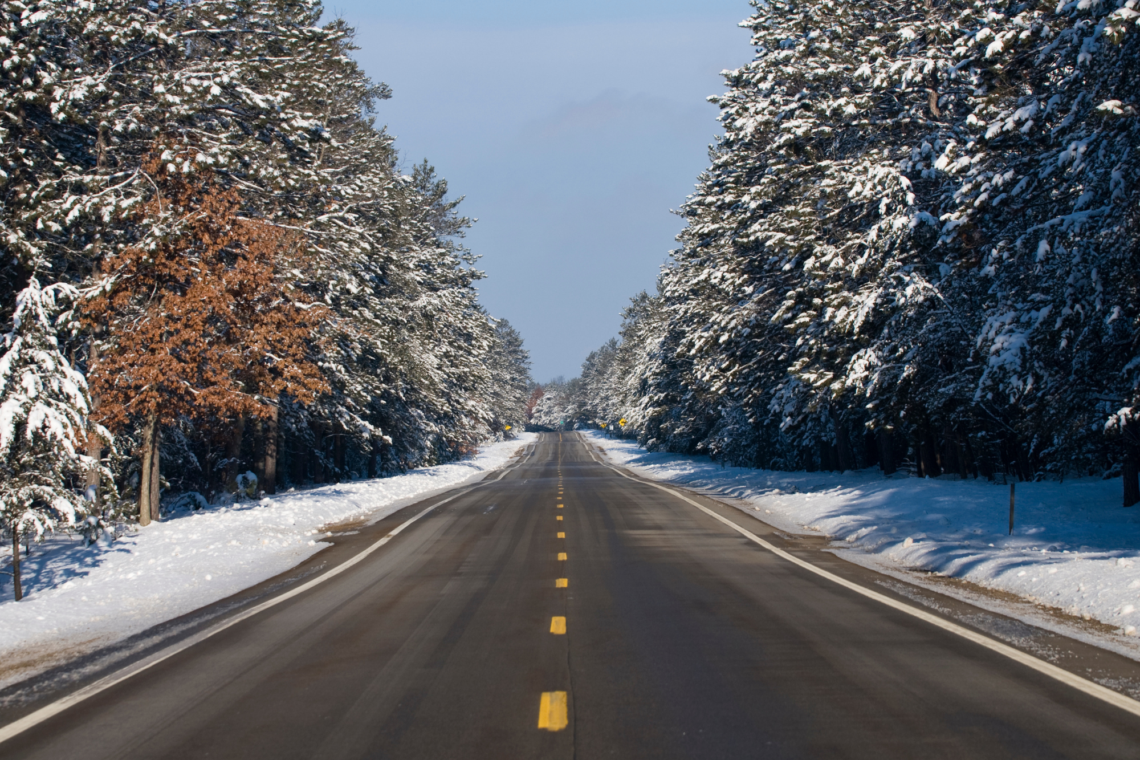 Scenic winter drive in Blue Ridge, GA
