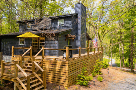Luxury waterfront cabin in north georgia