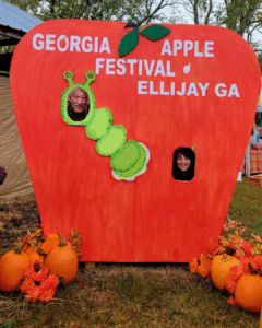 Fall photo booth at the Georgia Apple Festival in Ellijay, GA