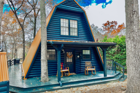 A-frame cabin on Lake Blue Ridge