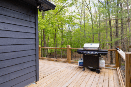 Luxury family cabin in North Georgia with a gas grill